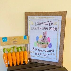 Farmhouse Easter Home Decor Set NEW